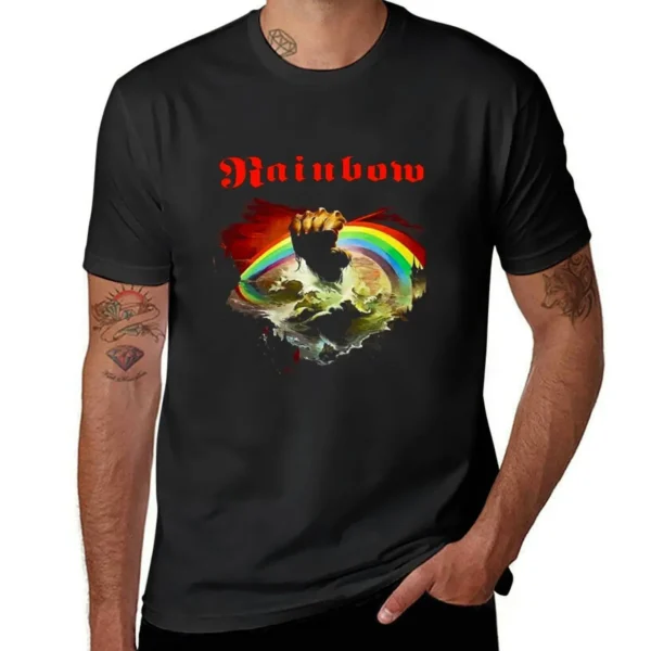 Rainbow Rising Ritchie Blackmore Rock T-Shirt sports fans quick-drying t shirt for men