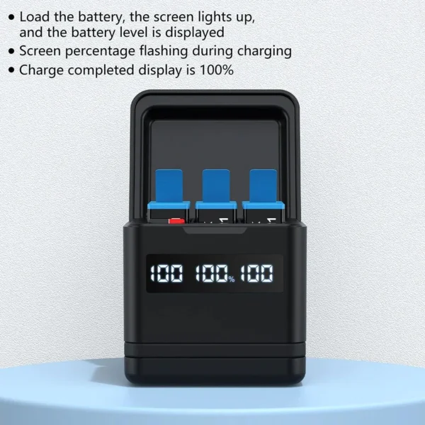 GoPro 5 Battery charger equipped with high-speed SD card reader function and Type-C interface for GoPro Hero 8 Hero 7 Hero 6 Hero 5 camera - Image 5
